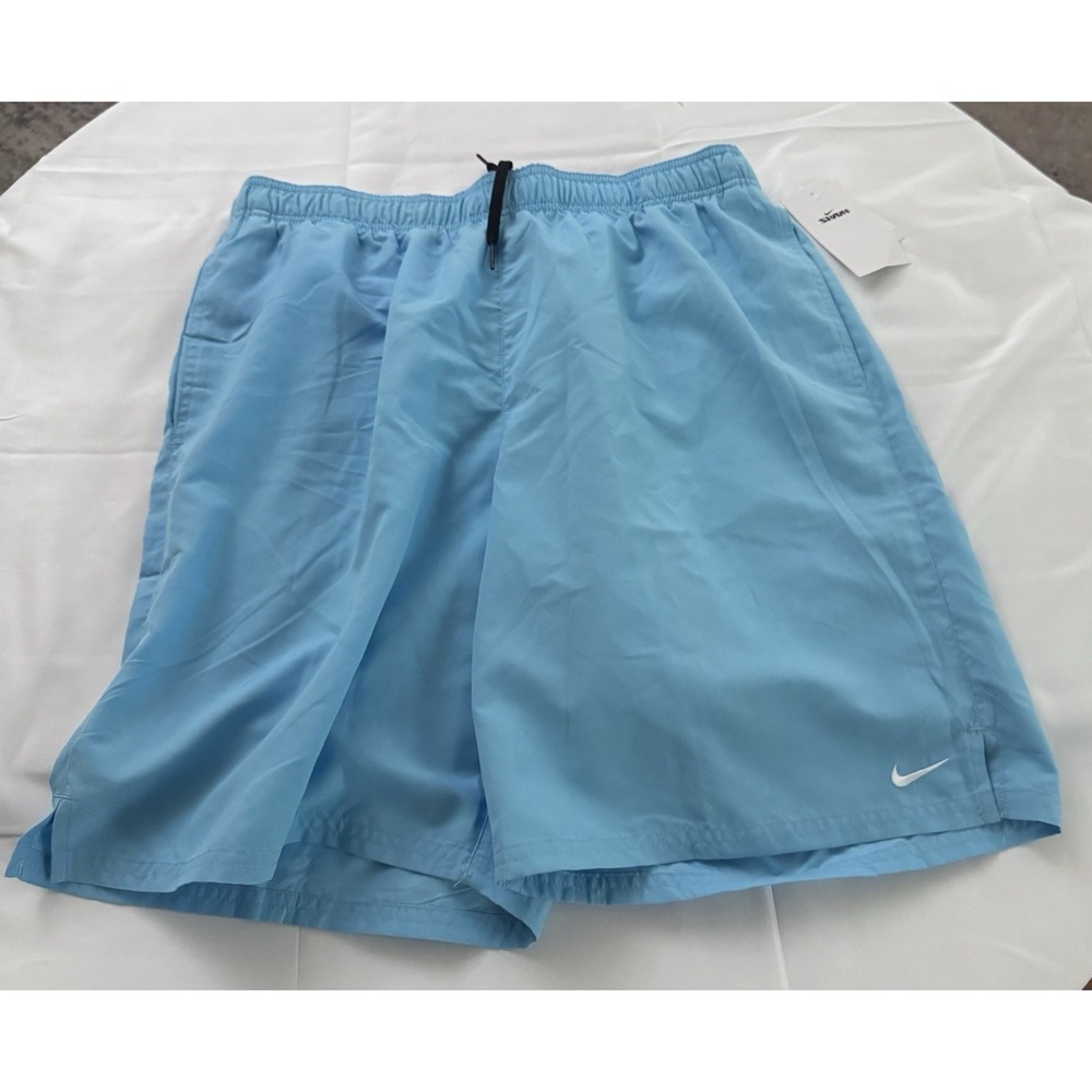 Nike Men's Blue Swim Shorts Size L - Elastic Waist Lined